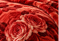 Red floral velvet blanket cootexa