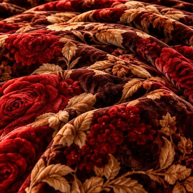 Burgundy rose luxury blanket cootexa
