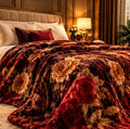 Burgundy rose luxury blanket cootexa
