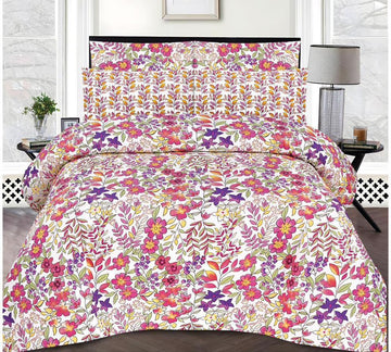 Magenta Paisley Orchid Double King Bedsheet