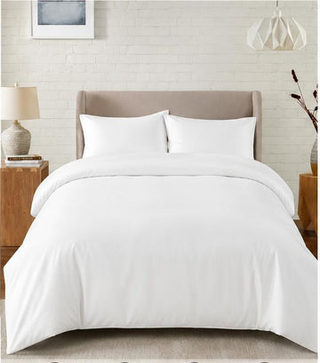 Ivory Hotel Plain Crisp Single Quilt Cover Set
