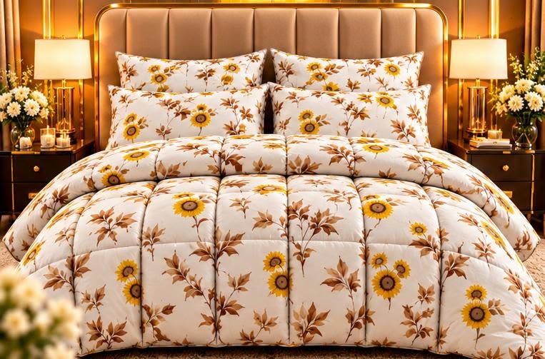 Sunflower cotton quilt set cootexa