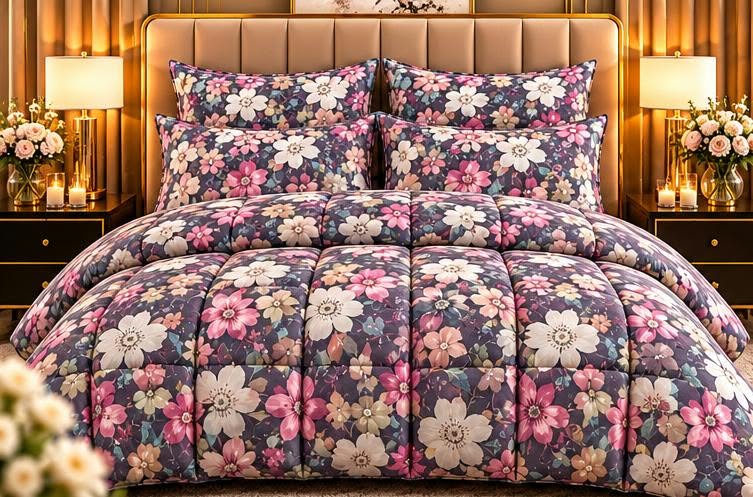 Midnight floral quilt cootexa
