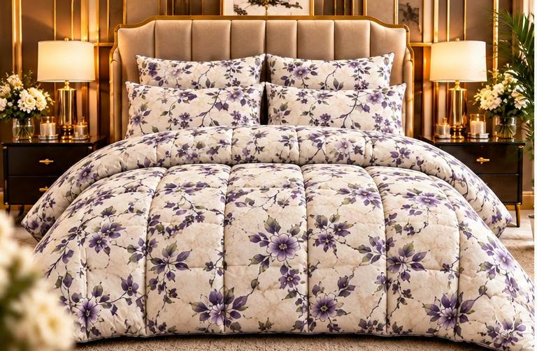 Lavender blossom quilt set cootexa