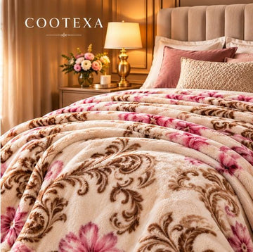 Morga spain elegant blossom floral blanket cootexa