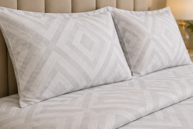 Modern geometric export cotton satin bedsheet