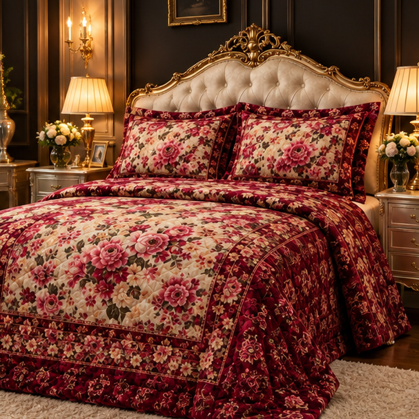 Luxury maroon mimosa set cootexa