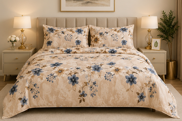 Royal floral export cotton satin bedsheet
