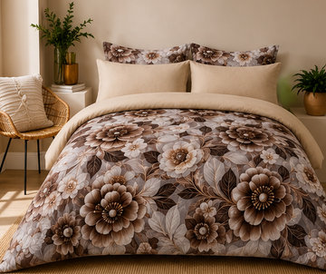 Classic brown 5D comforter set