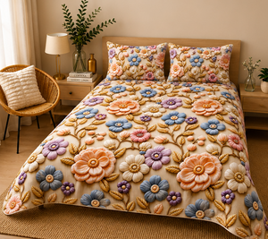 Pastel Golden 5D bedsheet