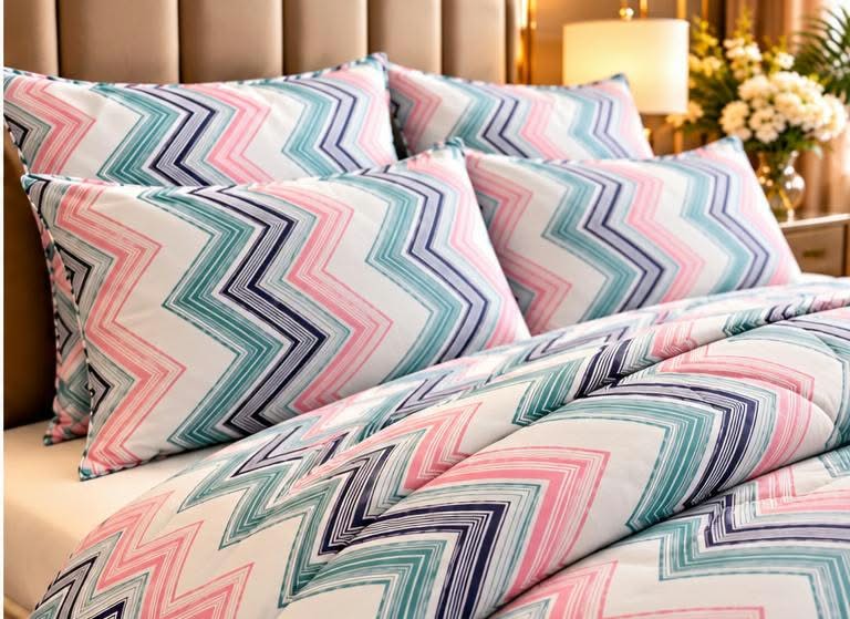 Chevron cotton quilt set cootexa
