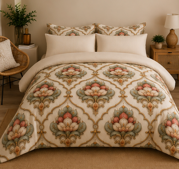 Luxury vintage 5D comforter set