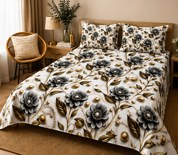 Royal floral 5D bedsheet