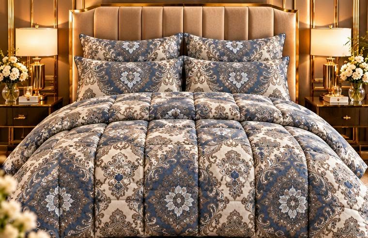 Blue paisley quilt set cootexa