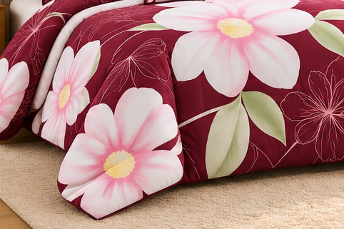Blooming rose cotton satin Razai cootexa