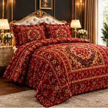 Luxury red and gold mimosa set cootexa