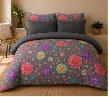 Charcol garden 5D comforter set