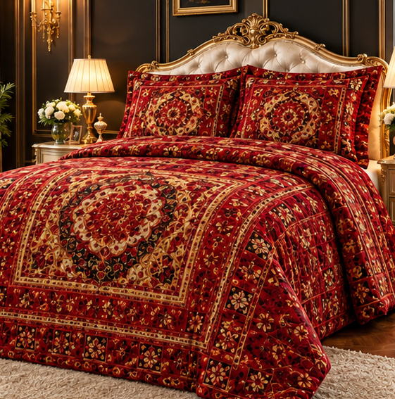 Luxury red and gold mimosa set cootexa