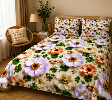Lavender Bloom 5D bedsheet