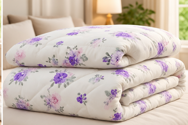 Levender blossom cotton satin Razai cootexa