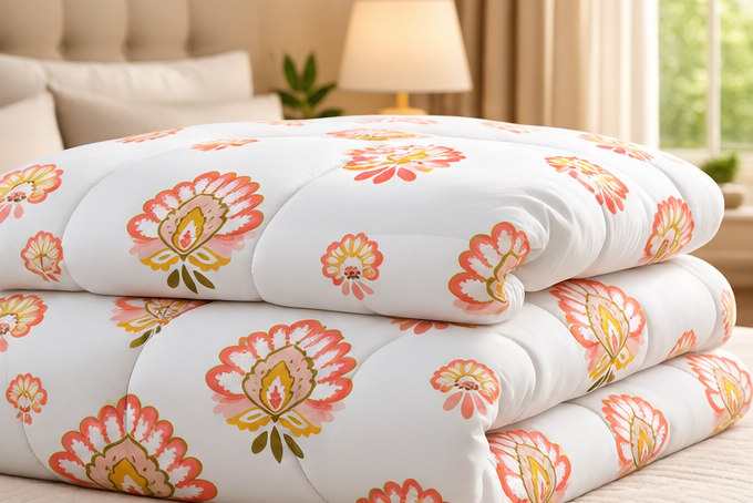 Sun rise bloom printed Razai cootexa
