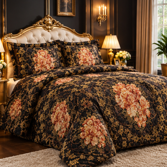 Luxury black and gold mimosa set cootexa