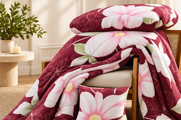 Blooming rose cotton satin Razai cootexa