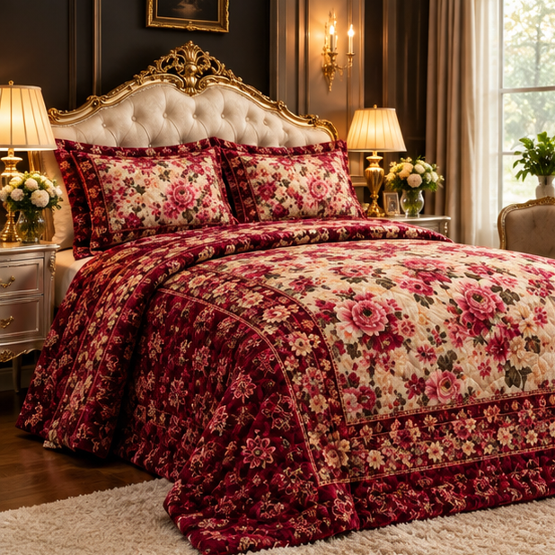 Luxury maroon mimosa set cootexa