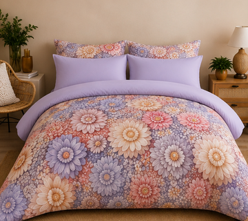 Lavender Bloom pink 5D comforter set