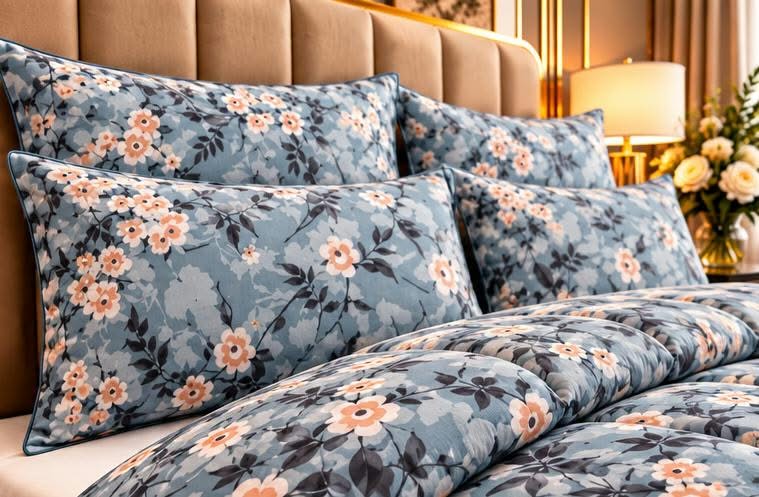 Blue blossom quilt set cootexa