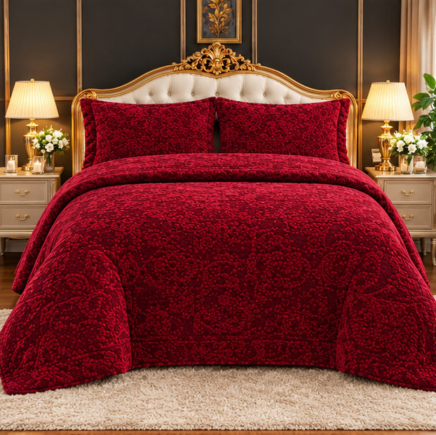Cootexa silko self embossed bridal blancket set cootexa