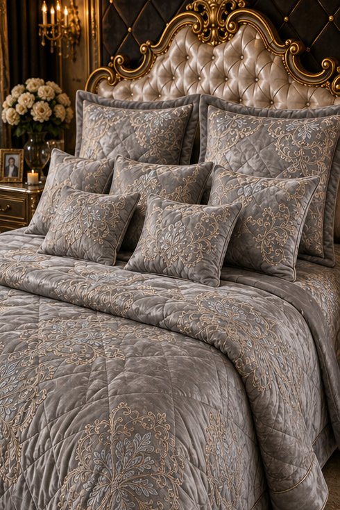Silver grey Royal bridal set