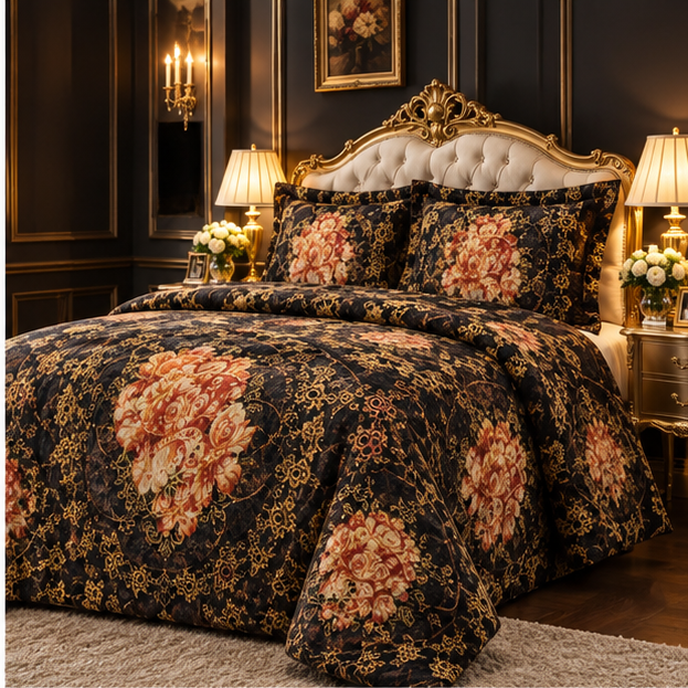 Luxury black and gold mimosa set cootexa