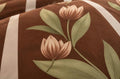Brown botanical quilt set cootexa