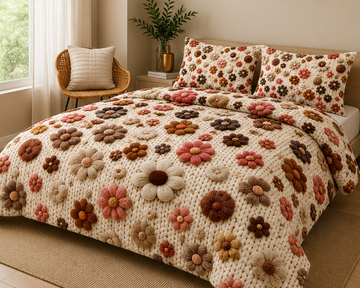 Automn floral 5D bedsheet
