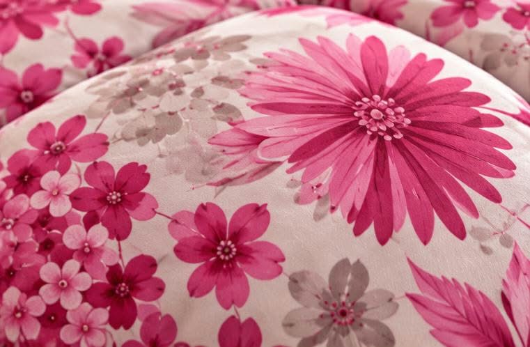 Pink blossom floral quilt set cootexa