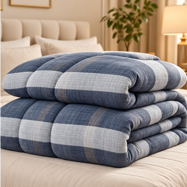 Royal blue checkered Razai cootexa